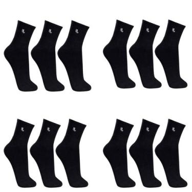 Imagem de Kit 6 Pares de Meias Unisex Lupo Cano Médio Algodão Original + NF, Uni