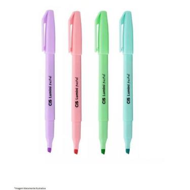 Imagem de Marca Texto Mini Lumini Pastel Com 4 Cores Cis