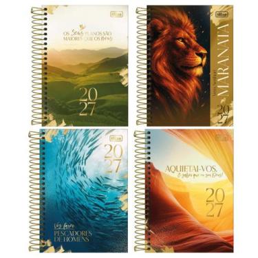 Imagem de Agenda Espiral Capa Dura Louvor 2027 - 14x20cm - Capas Sortidas - Tili