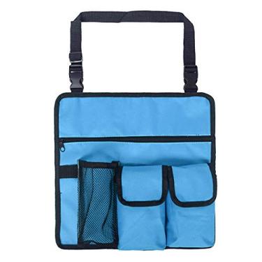 Imagem de Bolsa de apoio de braço para cadeira de praia, bolsa de viagem ao ar livre, bolsa de acessórios de bolso prática para cadeiras de praia (azul)
