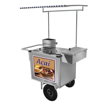 Imagem de Carrinho de Açaí Luxo com Rodas Pneumáticas e Toldo - Cefaz