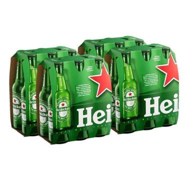 Imagem de Kit Cerveja Heineken 330Ml Long Neck 24 Unidades