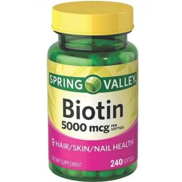 Imagem de Biotina (biotin) 5.000mcg c/ 240 softgels - Marca Spring Valley