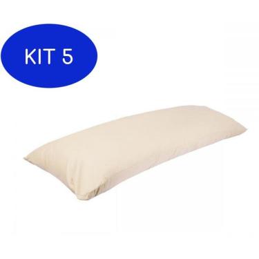 Imagem de Kit 5 Fronha Para Travesseiro De Corpo Palha