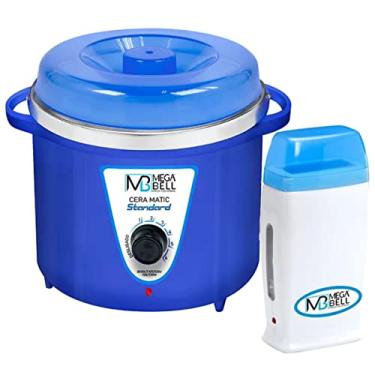 Imagem de Kit Panela Depilação Termocera 700g Sem Refil Corpo Azul + Aquecedor de Cera Roll-on Azul