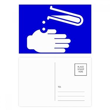 Imagem de Corrosion Blue Square Warning Mark Conjunto de cartões postais de aniversário Cartão de agradecimento