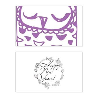 Imagem de Desenho de olhos fechados, animal de estimação, ano novo, festival, cartão de felicitações, mensagem de abençoar presente