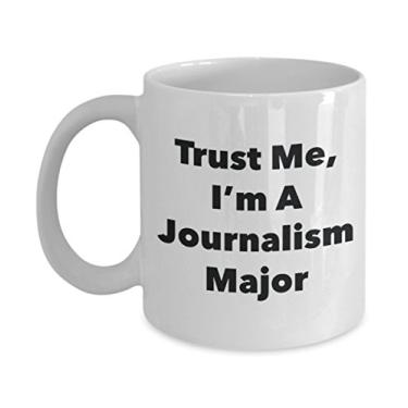 Imagem de Caneca Trust Me, I'm A Journalism Major - Caneca de café divertida - Lindas ideias de presentes de formatura para amigos e colegas de classe (325 ml)
