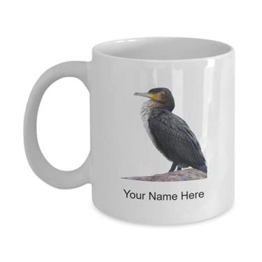 Imagem de Caneca de Cormorant personalizada, copo de café Cormorant, ideia de presente de cormorant, copo de cormorant personalizado, caneca de Cormorant personalizada - Caneca de café de 325 ml