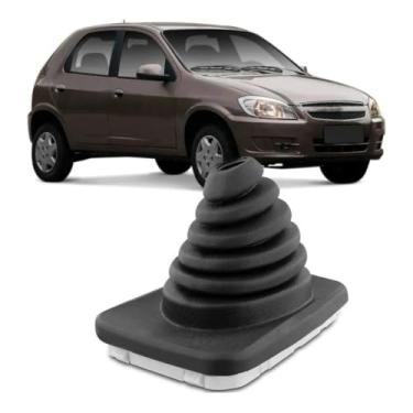 Imagem de Coifa de Câmbio Celta 2007 a 2016 Prisma 2007 a 2012 Sanfonada Preta