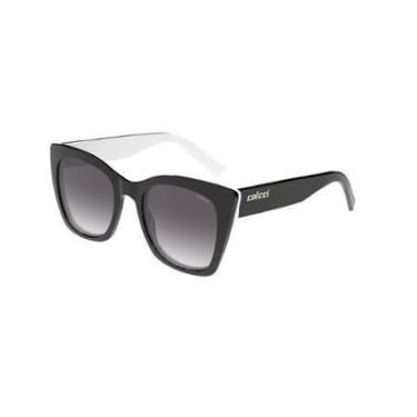 Imagem de Óculos de Sol Feminino Colcci May Preto Brilho e Branco-Feminino
