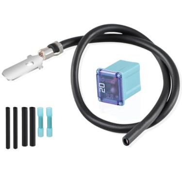 Imagem de KPALAG Kit de reparo de terminal de realocação de fusível de bomba de combustível com tubos extras, kit de chicote de realocação de fusível de bomba de combustível compatível com Ford F150 3.5L 3.7L
