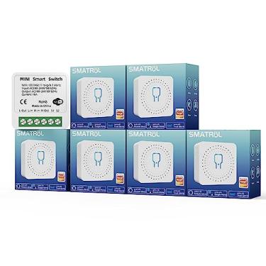 Imagem de Módulo Inteligente, 6 PCS 16A Mini Interruptor inteligente wifi, Módulo Interruptor suporta 2 vias de controle, Compatvel com Alexa.