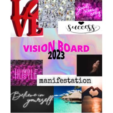 Imagem de Diário de quadro de visão 2023 para mulheres e meninas: motivação | Diário de manifestação e afirmação 2023, diário do quadro de visão diária, tamanho 12 x 23 cm, 100 páginas