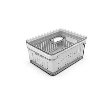 Imagem de Organizador De Alimentos Para Geladeira Clear Fresh Com Cesto Ou 5L