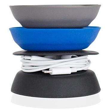 Imagem de Budley – Capa para fone de ouvido/fones de ouvido sem emaranhamento, sistema de armazenamento compacto, silicone (cinza/azul royal/preto, conjunto com 3)