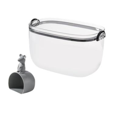 Imagem de Gralara Balde de arroz para armazenamento de arroz fresco, dispensador de arroz, recipiente de armazenamento hermético para armário, Preto, 5kg