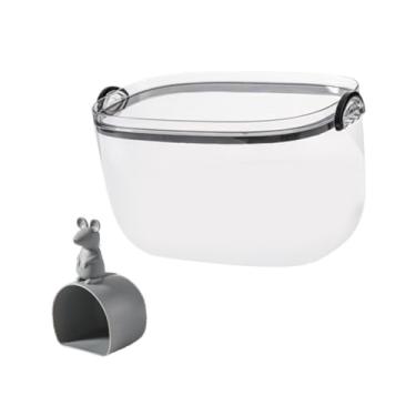 Imagem de Generic Armazenamento de arroz, armazenamento fresco, grande capacidade, transparente com tampa, recipiente para cereais, recipiente para alimentos, para, Preto, 5kg