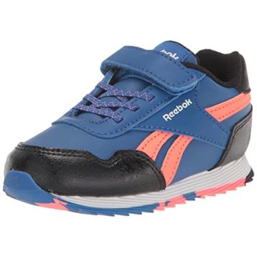 Imagem de Reebok Tênis unissex infantil clássico Jogger 3.0, Preto/Vector Azul/Laranja Flare, 7 Toddler
