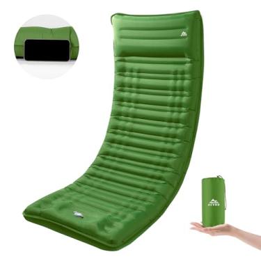 Imagem de ACVOD Almofada de dormir para acampamento, extra espessura, inflável de 12 cm, tapete de acampamento ultraleve à prova d'água com colchão de ar embutido para mochila, caminhadas, barracas, viagens