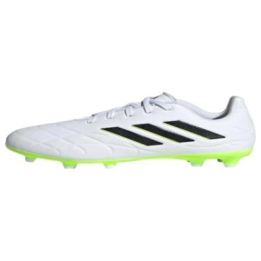 Imagem de adidas Chuteira de futebol unissex infantil Copa Pure.3 Firm Ground, Branco/preto/limão lúcido, 12 Little Kid
