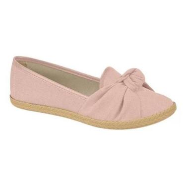 Imagem de Sapatilha Sapato Casual Conforto Nó Moleca 5287.265, 38, Rosa