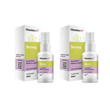 Imagem de Kit 2 Strong Cães Gatos Imunidade Apetite Homeopet 30ml - Real H