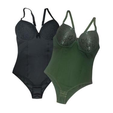 Imagem de Cinta Modeladora Feminina Alta compressão De Cetinete Body Adulto - Em