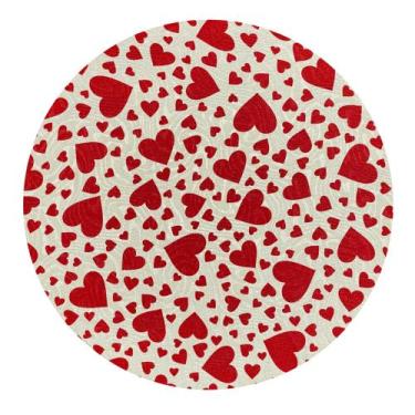Imagem de Conjunto Capas Sousplat  Dia Dos Namorados  - MILLENIADECOR, CORAÇAO F