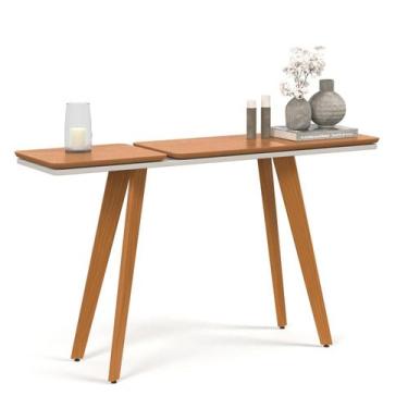 Imagem de Aparador De Sala Balcão Rustico Pés Em Madeira Maciça MDF - Tebarrot ,