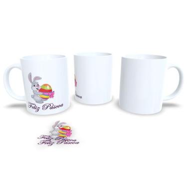 Imagem de Canecas de Porcelana Branca Personalizadas Coleção Pascoa 5 - Estampa 