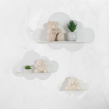 Imagem de Trio De Nichos Nuvem Em Mdf - Quarto De Bebê - era uma vez baby store,