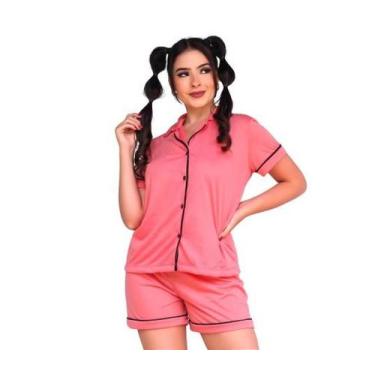 Imagem de Pijama Feminino Aberto Adulto Baby Doll Americano Luxo - Nannamia, G, 