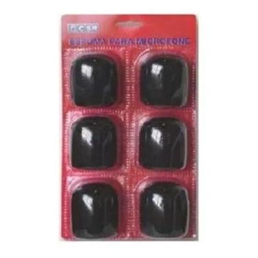 Imagem de 6 Espumas Para Microfone Csr Gm515b Preta Sm 58 Ht 58 Dm 58, Preta