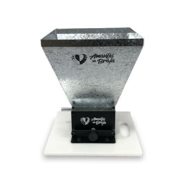 Imagem de Moedor Moinho de Malte 3 Rolos em Aço com Funil e Regulagem Evolution 