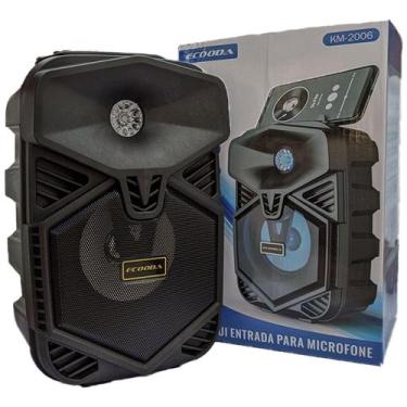 Imagem de Caixa de Som Ecooda Potente Recarregável AUX/FM/USB/BT