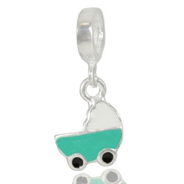 Imagem de Berloque Charms Carrinho Bebe Pendurar Prata Legitima - Lojas La+Ny, 1