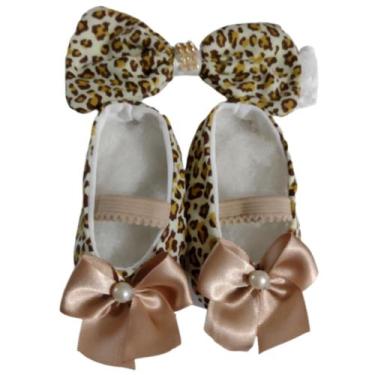 Imagem de Sapatinho + faixa tiara bebê menina - Duda Baby Shop, Oncinha
