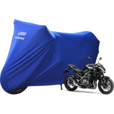 Imagem de Capa Para Moto Kawasaki Z 900 Alta Durabilidade Com Logo - Mz, Azul