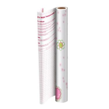 Imagem de Plástico Adesivo DAC Tak Flores Branco - 45cm x 2 Metros