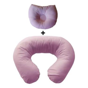 Imagem de Kit 1 Travesseiro Bebe Anatômico E 1 Almofada Amamentação - HAPPY LINE