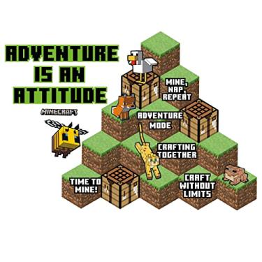 Imagem de Eureka 847828 Minecraft Adventure is an Attitude Mini quadro de avisos para professores e sala de aula, multicolorido, 32 peças