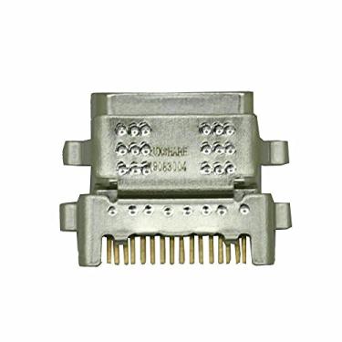 Imagem de ruichuang Substituição da base de carregamento tipo C compatível com Amazon Kindle Fire HD 10 9ª geração 2019 M2V3R5 (16 pinos, 3 peças)