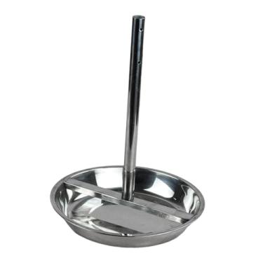 Imagem de IEUDNS Torrador de frango rack peru suporte bandeja reutilizável pan mão puxado placa frango vertical pato suporte para festa churrasco, 22 Cm
