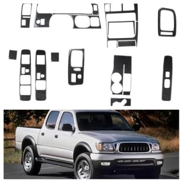 Imagem de IKUESM Compatible with TOYOTA TAKUMA (SPECIAL EDITION) 2001 2002 2003 2004 Black/Red Carbon Fiber Sticker Set 23 pcs/set(Black)