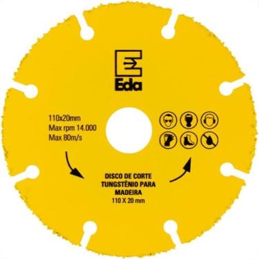 Imagem de Disco Para Madeira Tungstenio Eda 110 X 20Mm - 0Qf