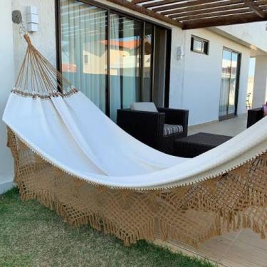 Imagem de Rede de descanso dormir casal luxo Reforçada suportar 300kg algodão gi