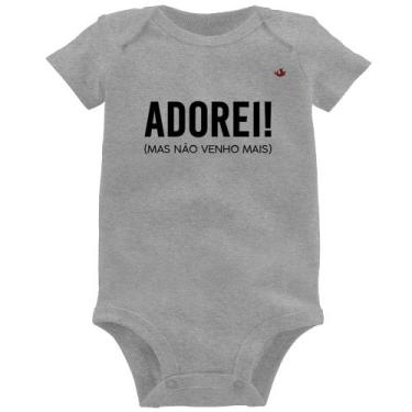 Imagem de Body Bebê Adorei! Mas não venho mais - Foca na Moda, Cinza, M