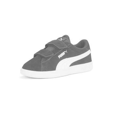 Imagem de PUMA Tênis infantil unissex Smash Hook and Loop, Preto/branco, 12 Little Kid