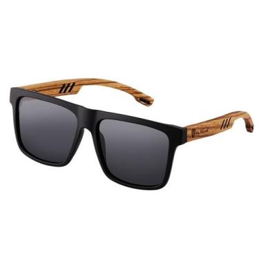 Imagem de Óculos Quadrados para masculino, UV400 design madeira - Emaús Acessóri